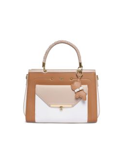Akiki London - Beige Vegan Leather Women Satchel Bag
