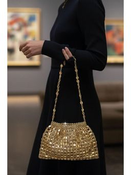 MINI WESST - Gold Metal Women Clutch