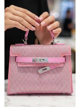 MINI WESST - Pink Suede Women Clutch