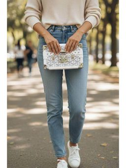 MINI WESST - White Pu Women Clutch