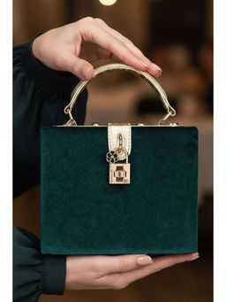 MINI WESST - Green Suede Women Clutch