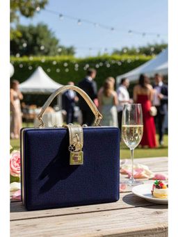 MINI WESST - Blue Suede Women Clutch