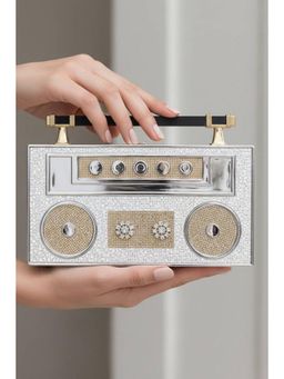 MINI WESST - Silver Metal Women Clutch