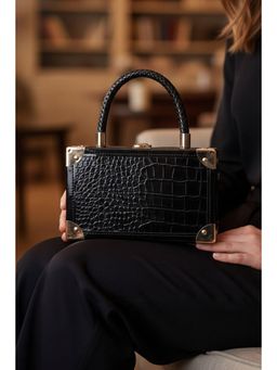 MINI WESST - Black Leather Women Clutch