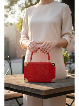 MINI WESST - Red Leather Women Clutch