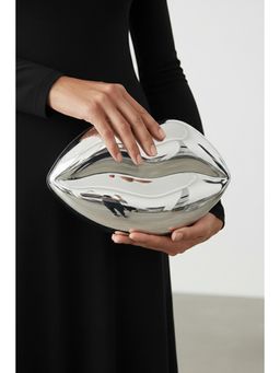 MINI WESST - Silver Metal Women Clutch