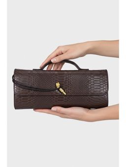 MINI WESST - Brown Leather Women Clutch