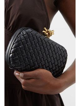 MINI WESST - Black Leather Women Clutch