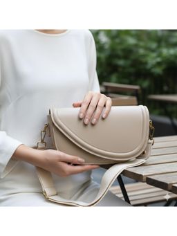 MINI WESST - Khaki Leather Women Sling Bag