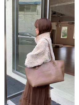 MINI WESST - Brown Leather Women Tote Bag