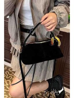 MINI WESST - Black Suede Women Handbag