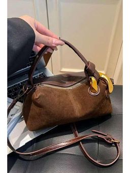 MINI WESST - Brown Suede Women Handbag