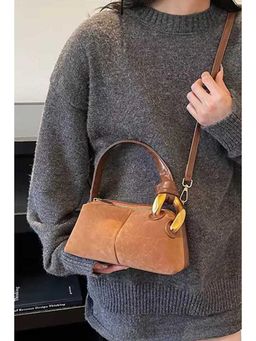 MINI WESST - Beige Suede Women Handbag