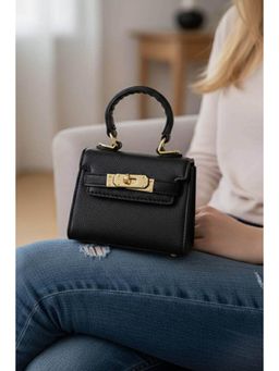 MINI WESST - Black Leather Women Handbag