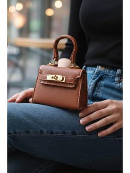 MINI WESST - Brown Leather Women Handbag