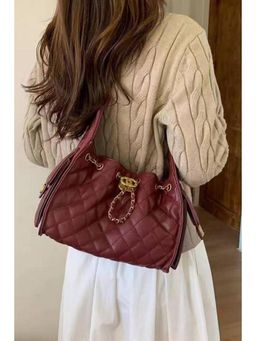 MINI WESST - Maroon Leather Women Handbag