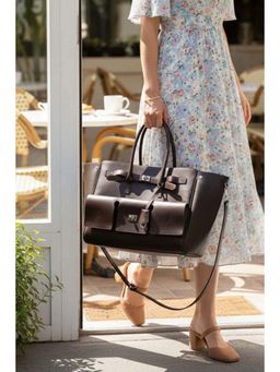 MINI WESST - Brown Suede Women Tote Bag