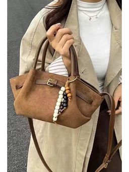 MINI WESST - Beige Suede Women Handbag