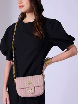 Lavie Signature - Pink Synthetic Leather Women Sling Bag