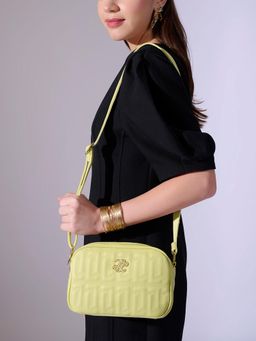 Lavie Signature - Yellow Synthetic Leather Women Sling Bag