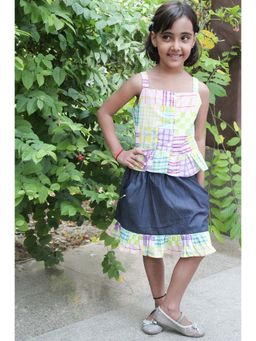 Woonie - Multicoloured Striped Top with Skirt - Multicolour (Set of 2)