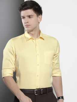 The Indian Garage Co - Men's Slim Fit Solid Cutaway Collar Formal Shirt