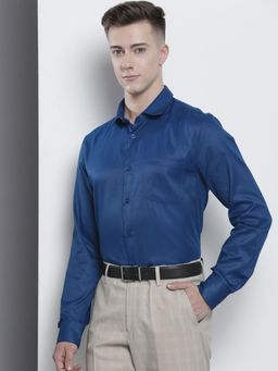 The Indian Garage Co - Men's Slim Fit Solid Cutaway Collar Formal Shirt