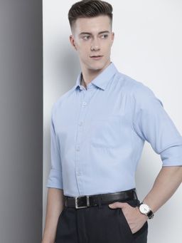 The Indian Garage Co - Men's Slim Fit Solid Cutaway Collar Formal Shirt