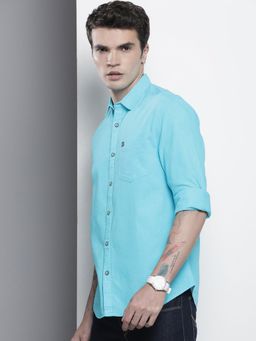 The Indian Garage Co - Men's Slim Fit Solid Cutaway Collar Shirt