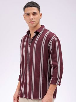 The Indian Garage Co - Men's Relaxed Fit Striped Shirt