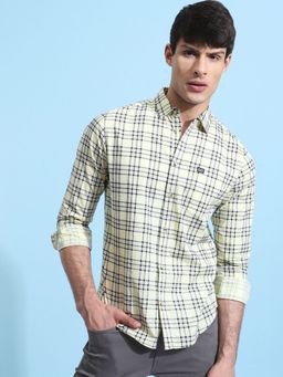 The Indian Garage Co - Men's Slim Fit Checkered Spread Collar Casual Shirt