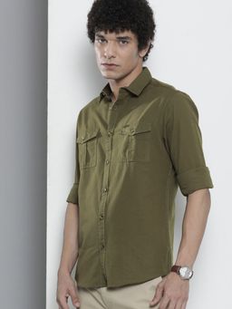 The Indian Garage Co - Men's Regular Fit Solid Casual Shirt