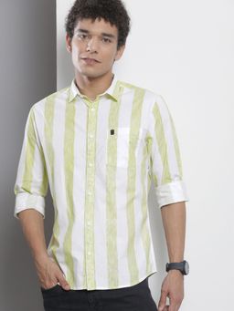 The Indian Garage Co - Men's Regular Fit Striped Casual Shirt