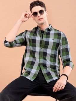 The Indian Garage Co - Men's Regular Fit Checkered Casual Shirt