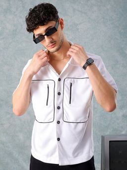 The Indian Garage Co - Men's Boxy Fit Solid Half Sleeves Street Wear Shirt