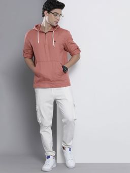 The Indian Garage Co - Men's Slim Fit Solid Hooded Casual Hooded Over Shirt