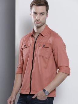 The Indian Garage Co - Men's Slim Fit Solid Casual Over Shirt