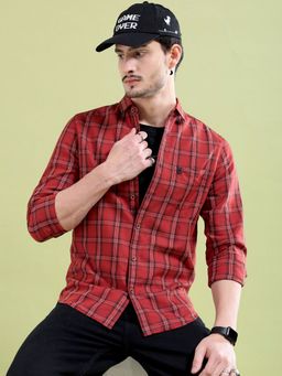 The Indian Garage Co - Men's Regular Fit Checkered Casual Shirt