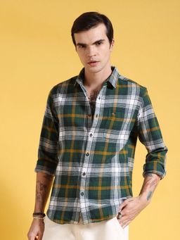 The Indian Garage Co - Men's Slim Fit Checkered Casual Shirt