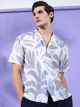 The Indian Garage Co - Men's Relaxed Fit Floral Printed Half Sleeves Shirt