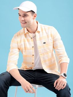 The Indian Garage Co - Men's Slim Fit Checkered Spread Collar Casual Shirt