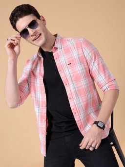 The Indian Garage Co - Men's Slim Fit Checkered Casual Shirt