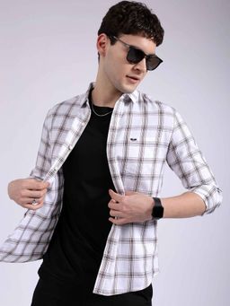 The Indian Garage Co - Men's Slim Fit Checkered Casual Shirt