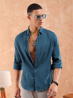 The Indian Garage Co - Men's Slim Fit Solid Shirt