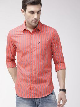 The Indian Garage Co - Men's Slim Fit Multi Striped Casual Shirt