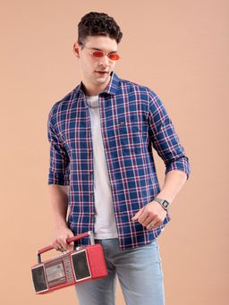 The Indian Garage Co - Men's Slim Fit Checkered Casual Shirt