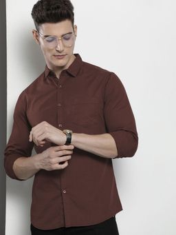 The Indian Garage Co - Men's Regular Fit Solid Casual Shirt