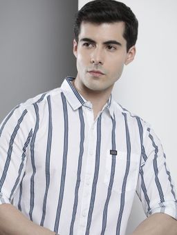 The Indian Garage Co - Men's Regular Fit Striped Casual Shirt