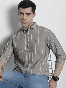 The Indian Garage Co - Men's Regular Fit Striped Casual Shirt