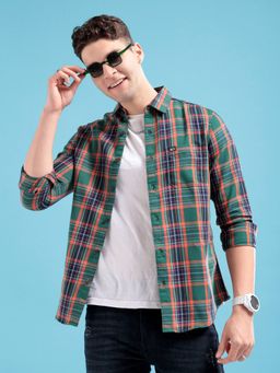 The Indian Garage Co - Men's Regular Fit Checkered Casual Shirt
